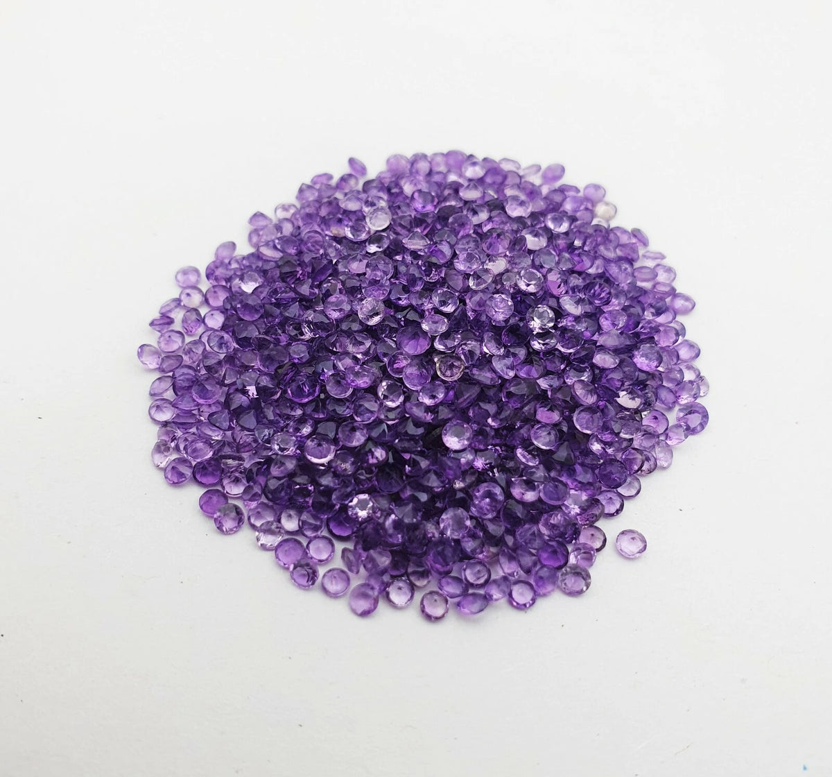 Genuine 2 mm Amethyst Round Cut Loose Gemstone Lot February Birthstone Stone