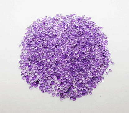 Genuine 2 mm Amethyst Round Cut Loose Gemstone Lot February Birthstone Stone
