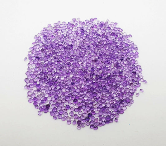 Genuine 2 mm Amethyst Round Cut Loose Gemstone Lot February Birthstone Stone