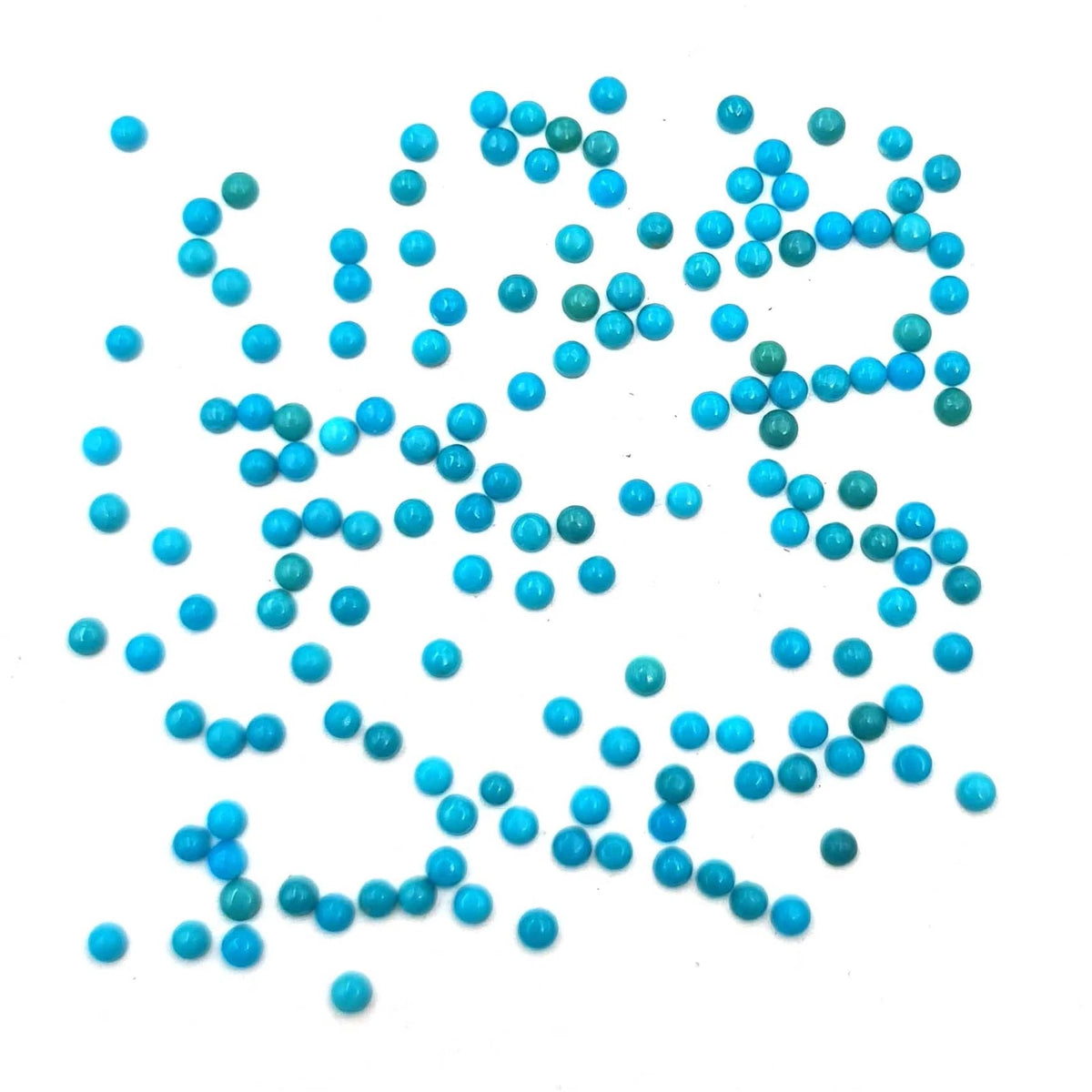 Natural 2mm Sleeping Beauty Turquoise Round Cabochon Gemstones Wholesale Lot