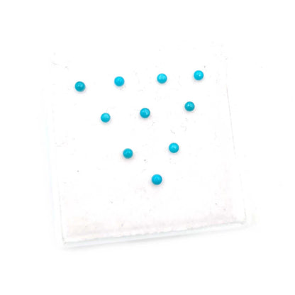 Natural 2mm Sleeping Beauty Turquoise Round Cabochon Gemstones Wholesale Lot