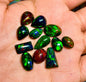AAA Quality Natural Black Opal Loose Gemstones – Ethiopian Opal Cabochon Lot