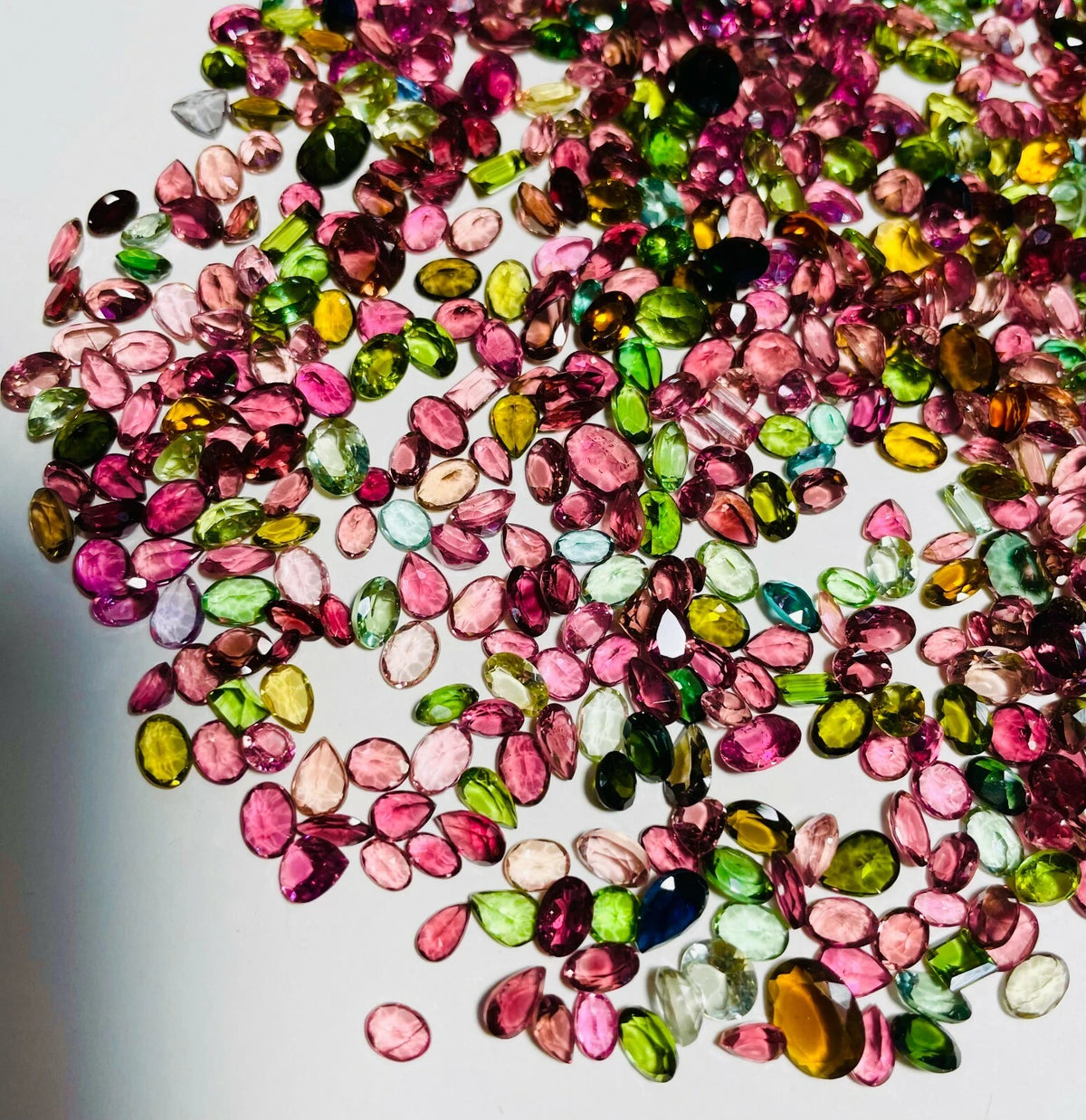 Natural AAA Tourmaline Mixed-Cut Loose Gemstone Lot, 3–10 mm